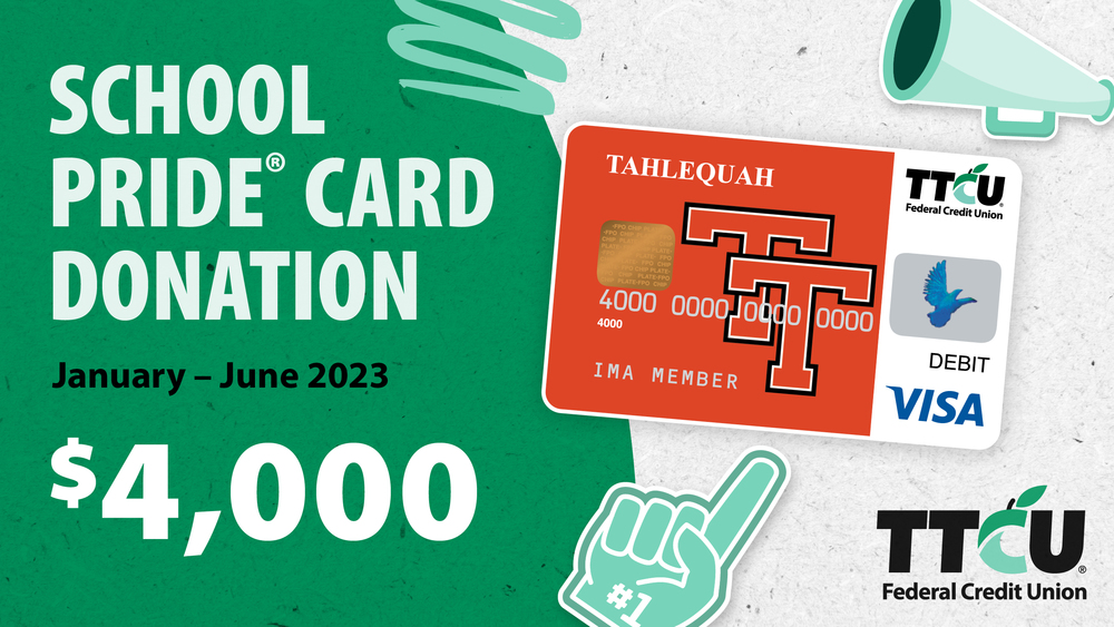 Tahlequah School Pride Donation from TTCU Federal Credit Union